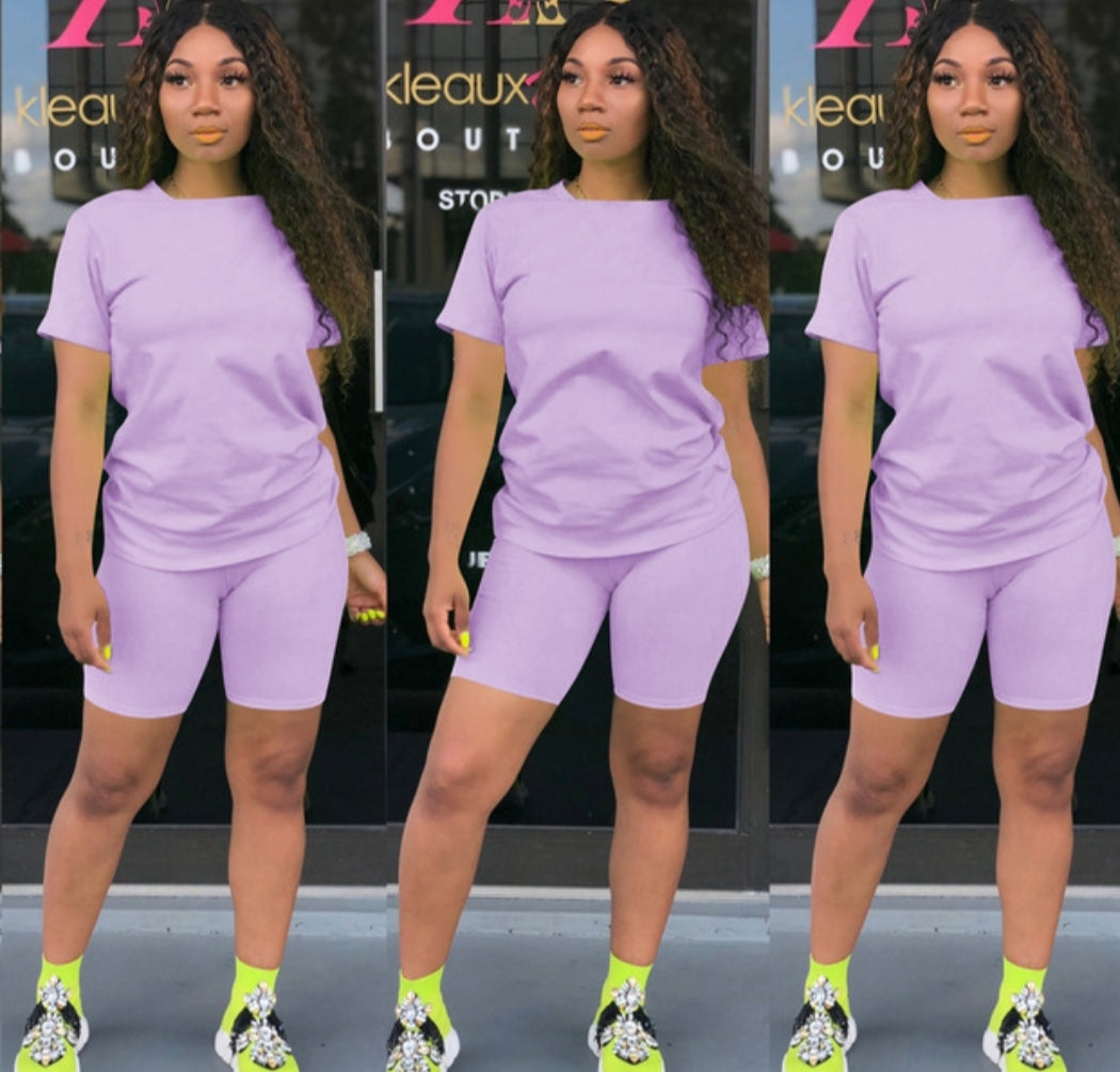 Light purple 2 piece Short Set