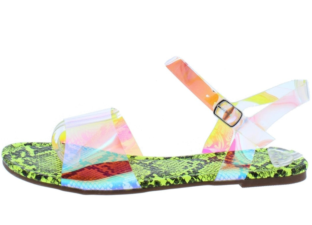 Tiana Neon Yellow Sandal