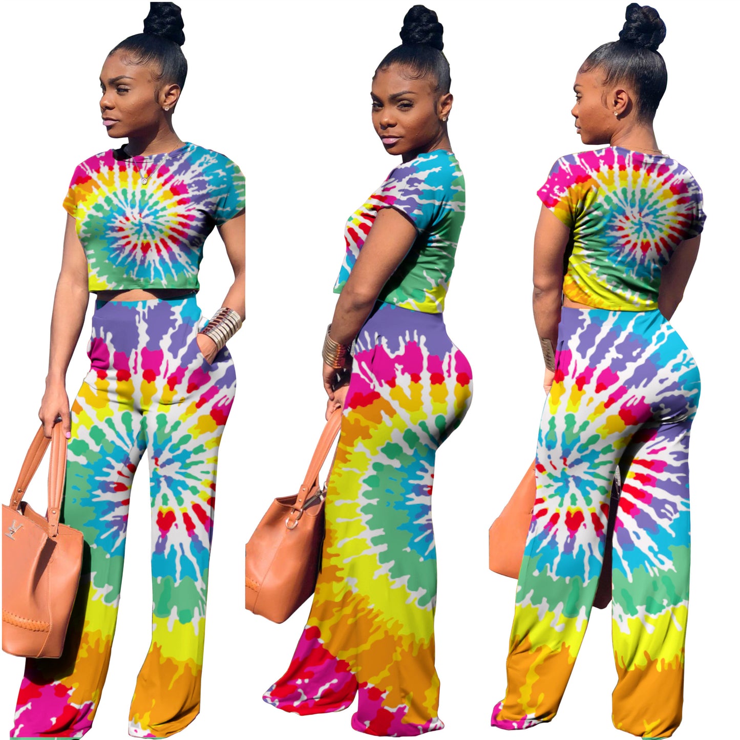 2 Piece Set Tie dyed print