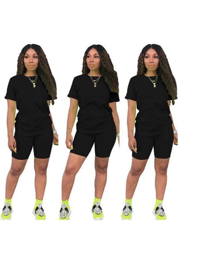 Black 2 Piece Short Set