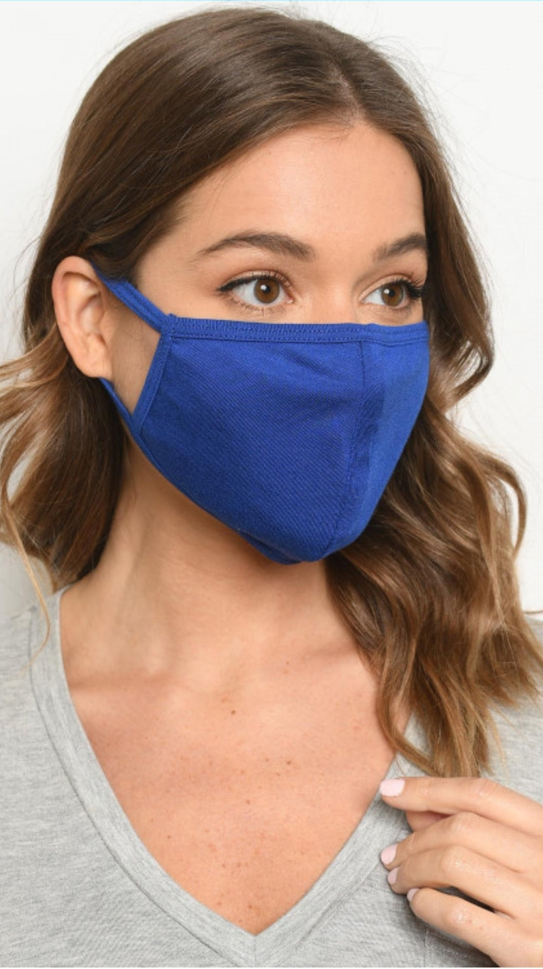 Blue Face Mask Solid Black