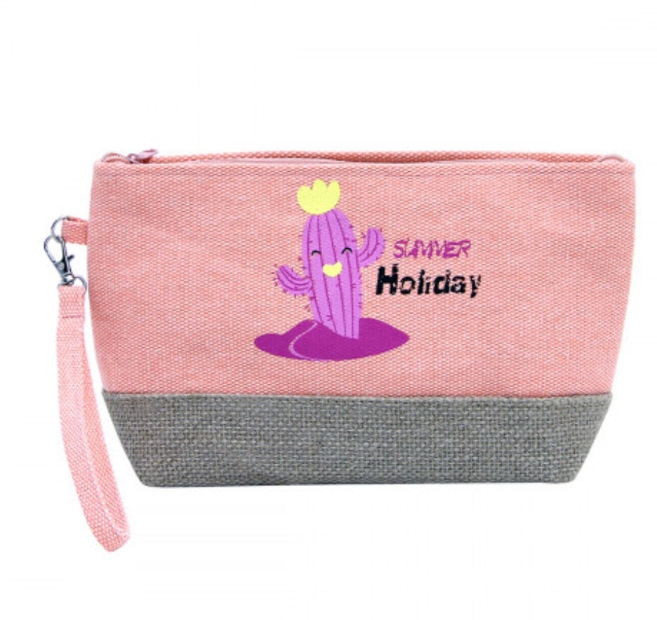 Coral, Cactus Bag Pouch