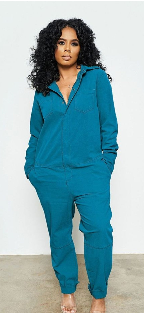 Classy Girl Jumpsuit Blue