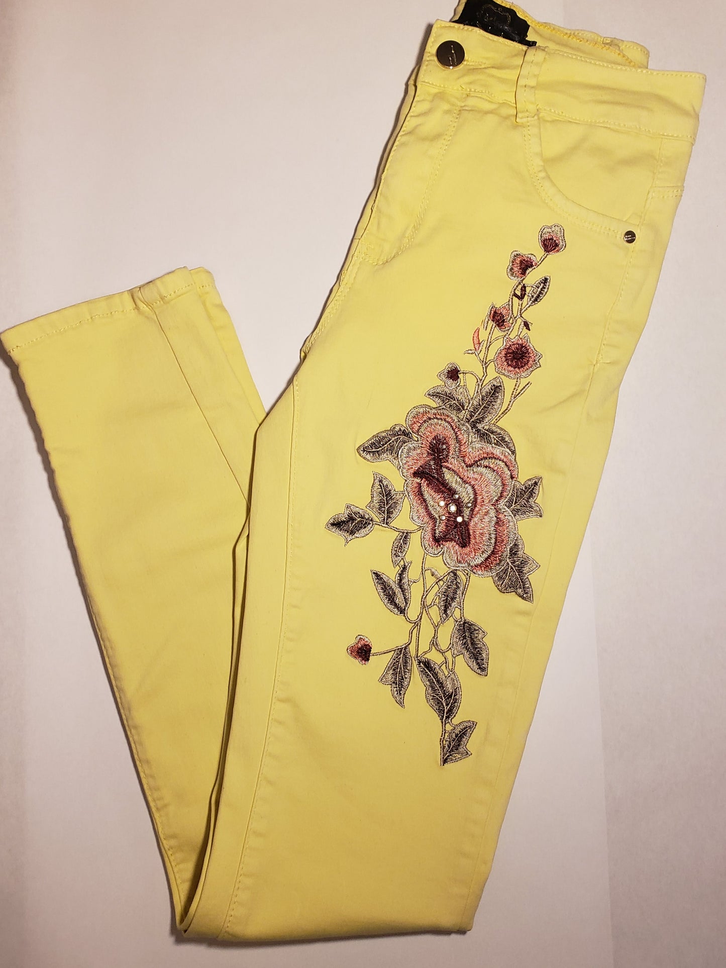 Yellow Decorative Jeans