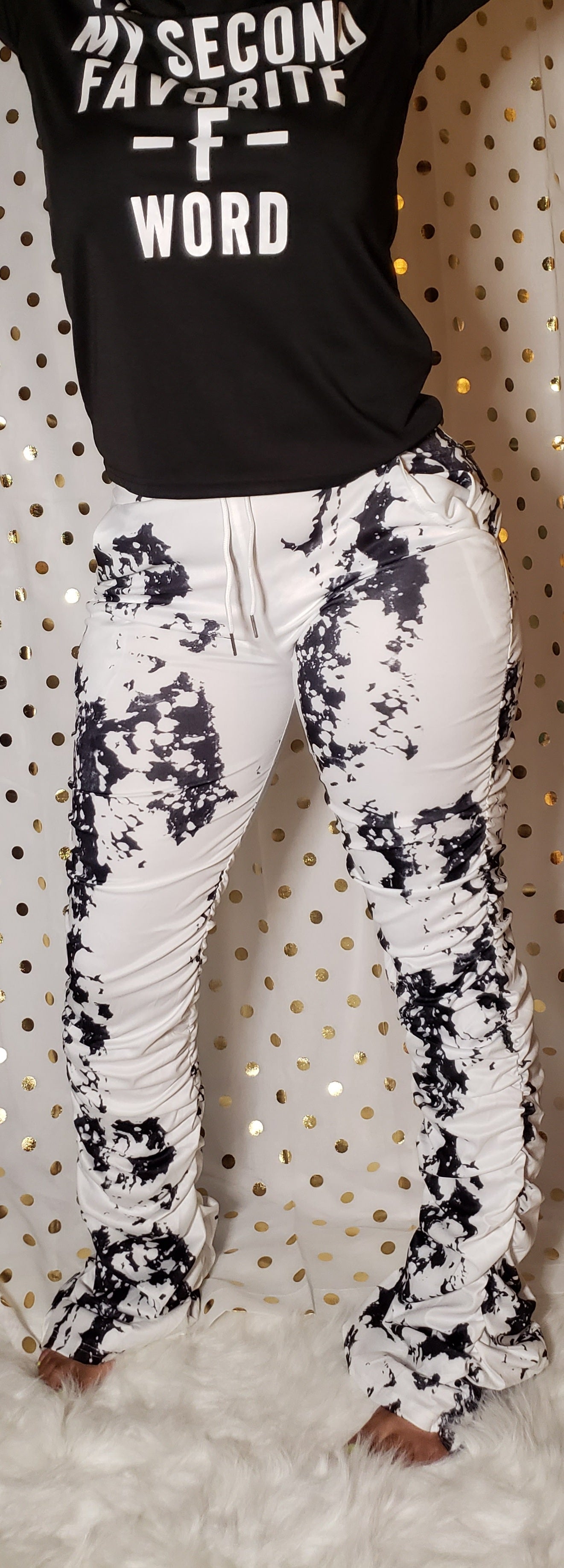 Pleated/Runched printed Pants