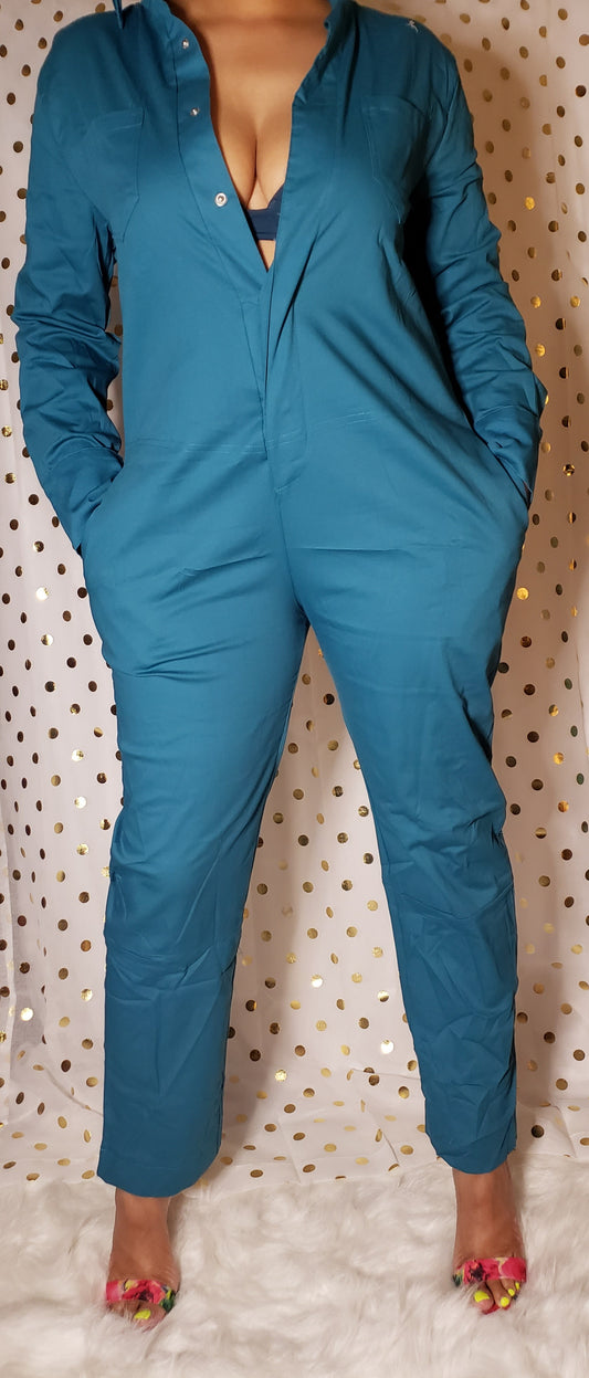 Classy Girl Jumpsuit Blue