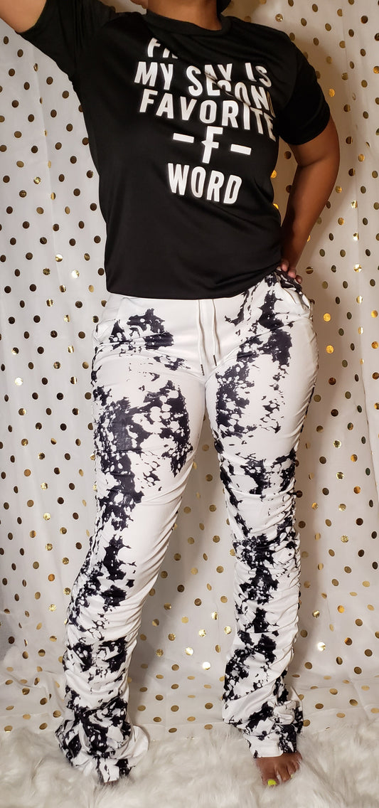 Pleated/Runched printed Pants