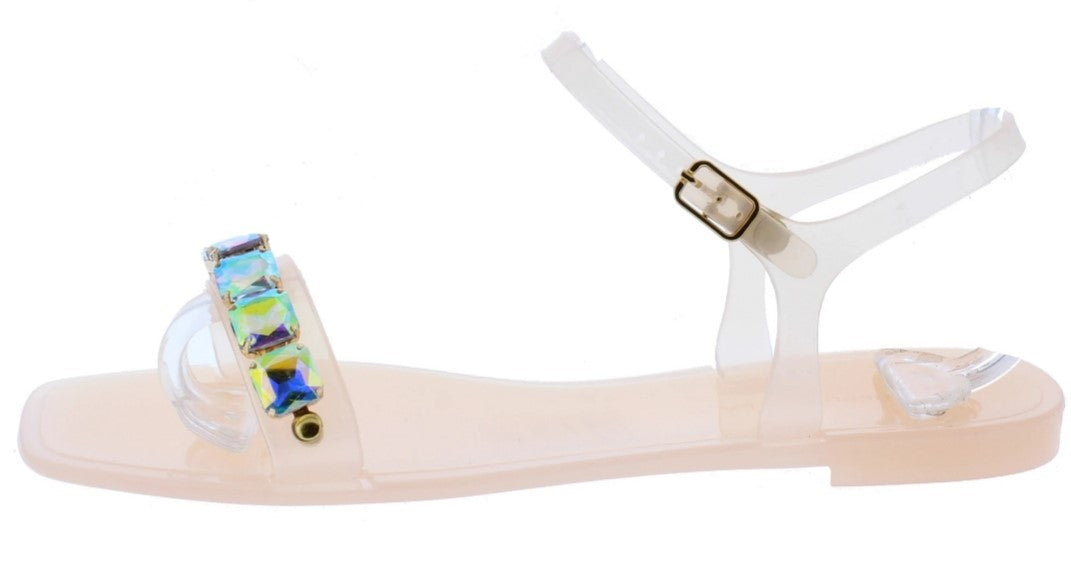 Nude Rhinestone Sandal