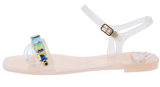 Nude Rhinestone Sandal