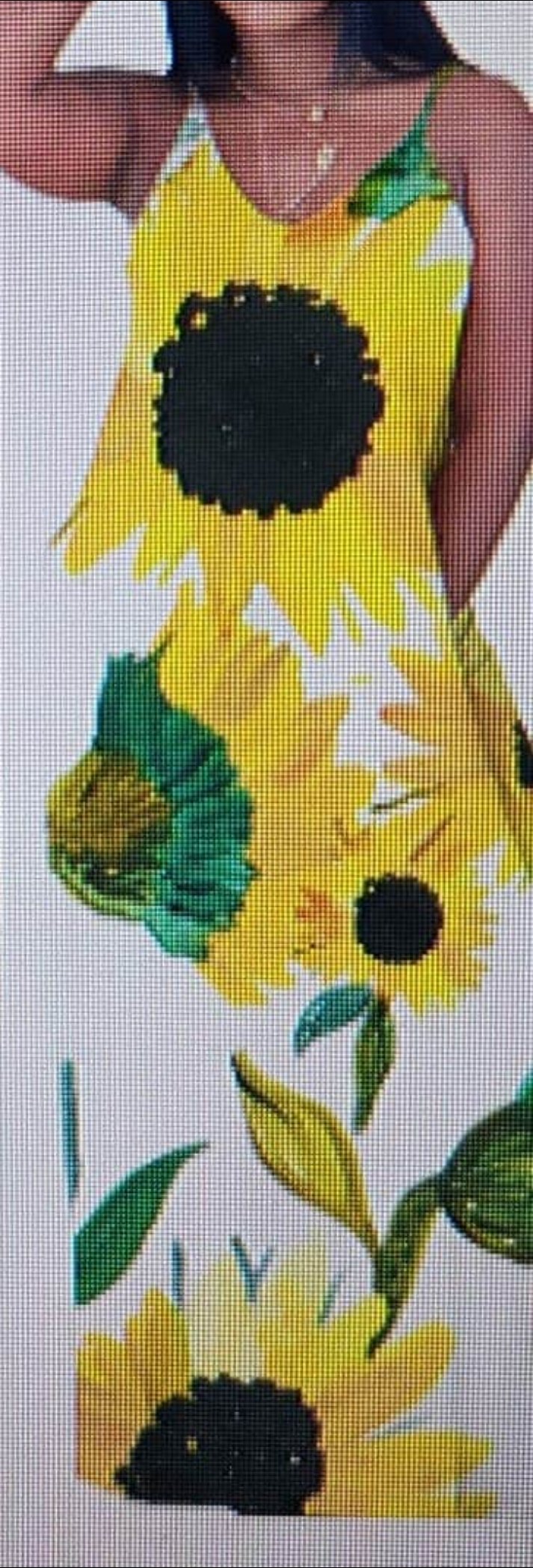 Casual Summer SunFlower Dress Comes in Blue, Red or White